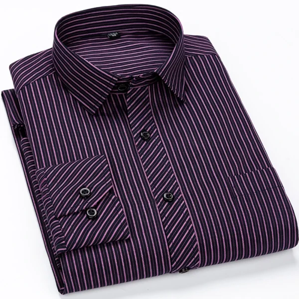 8XL 7XL 6XL Plus Size Men Long Sleeved Shirt 6