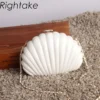 White Acrylic Seashell Shape Women's Handbags