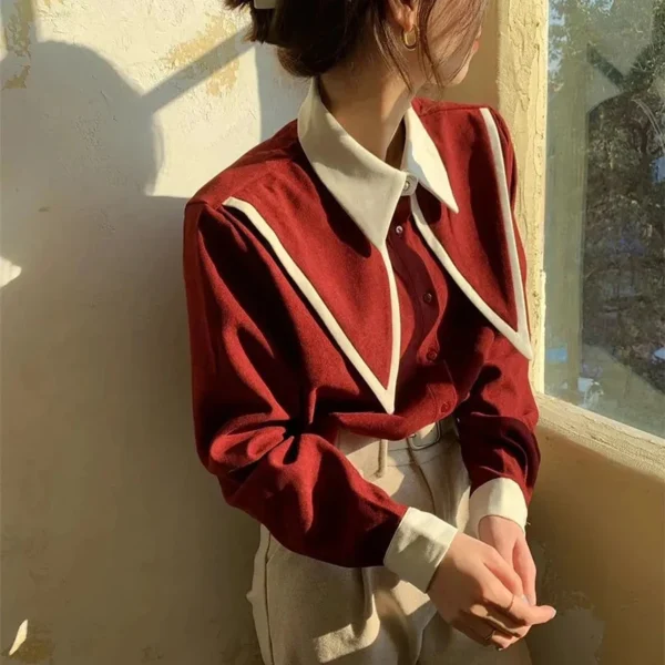 MEXZT Vintage Chiffon Shirts 5