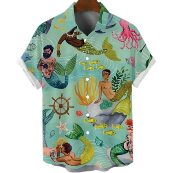 Men's Casual Social Hawaiian Shirt 5
