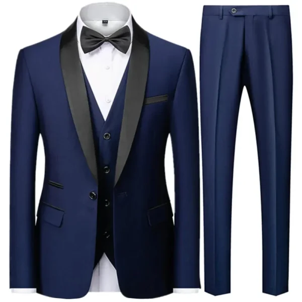 3 Pieces Set Men\'s Business Blazers Coat 5