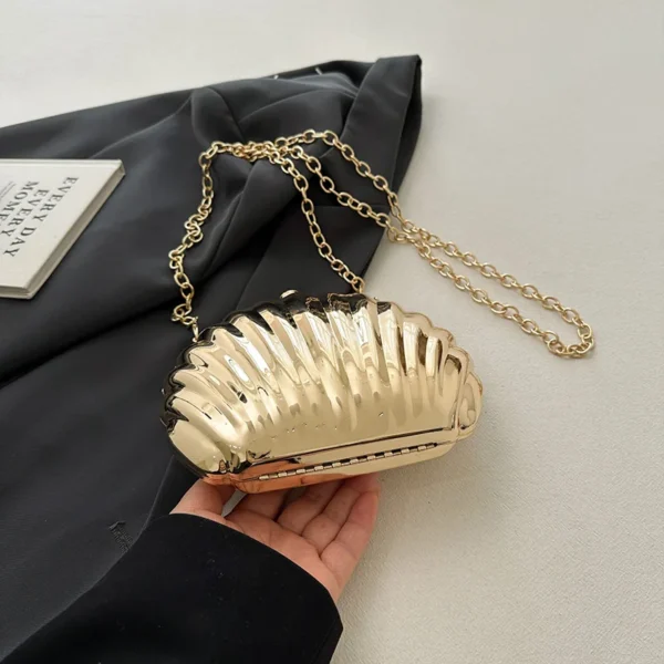 Golden Shell Bag Arclylic Women Handbag 2