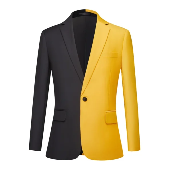Fashion Elegant Men‘s Suit Business Black &White Contrast Color Suit 6