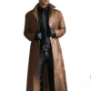 Faux Leather Trench Coat 3
