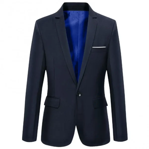 Men Blazer Jackets Solid Color 4