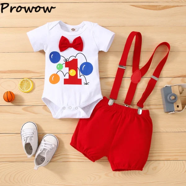 Baby Boys Birthday Outfits Sets 3