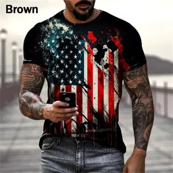 3d Printed USA Flag Graphic Tshirt 3