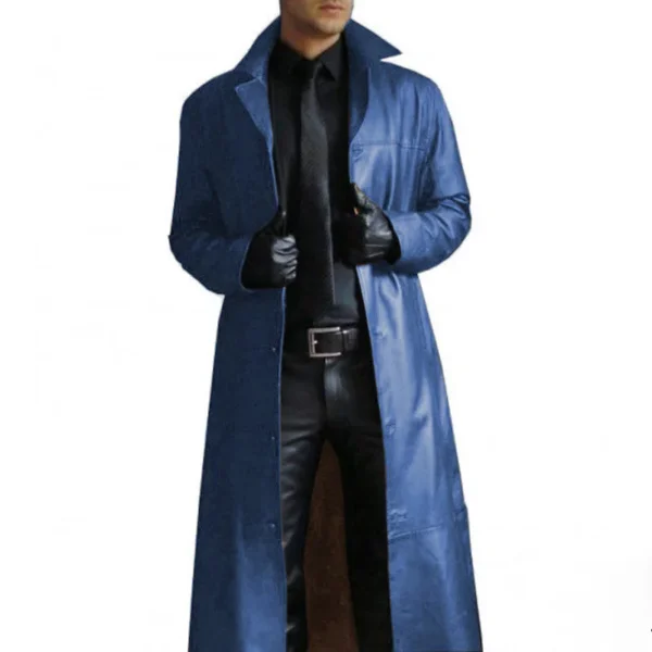 Faux Leather Trench Coat 5