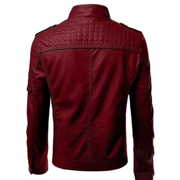 Casual high-end fashion leather European and American jacket 3