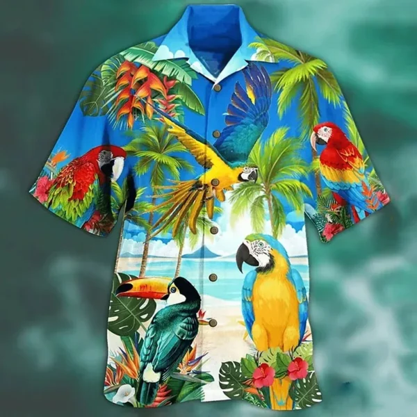 Summer Loose Breathable 3d Print Hawaiian Shirts 2