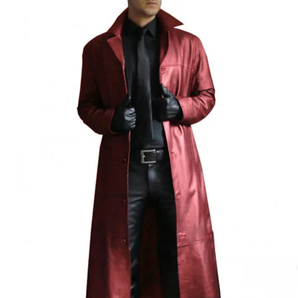Faux Leather Trench Coat 4