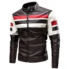 Men Stand Collar Moto Leather Jackets