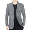 Men Plaid Blazers Jackets 4