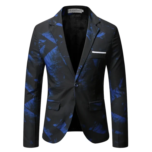 Men Patterning Printed Blazer 4