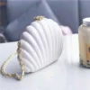 White Acrylic Seashell Shape Women's Handbags 6