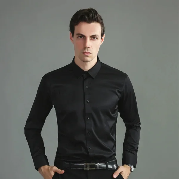 New High Quality Solid Anti-Wrinkle Shirts 3