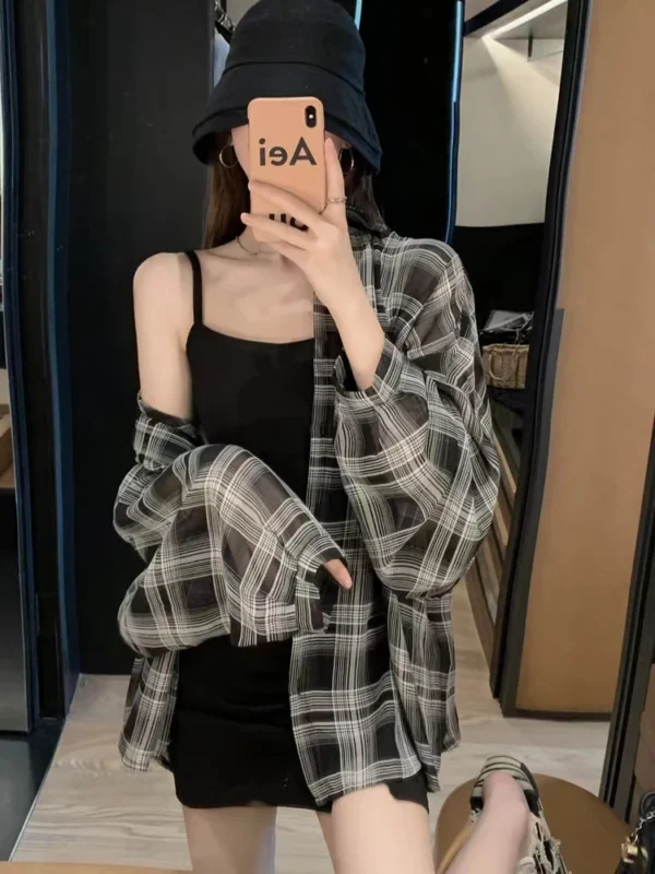 Women Plaid Chic Daily Shirts